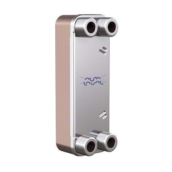 Brazed Plate Heat Exchanger, AISI 316L, Stainless Steel, 11 Plates -Domestic Heating 110k BTU